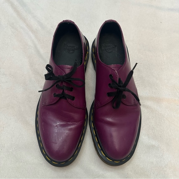 Dr. Martens Women's Purple Leather Oxford Shoes Size 9 - Picture 4 of 10